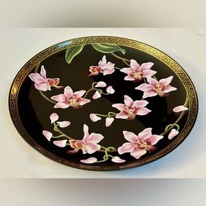 1988 Franklin Mint Mikado Miyagi Charger Graceful Orchid Floral Plate Japan